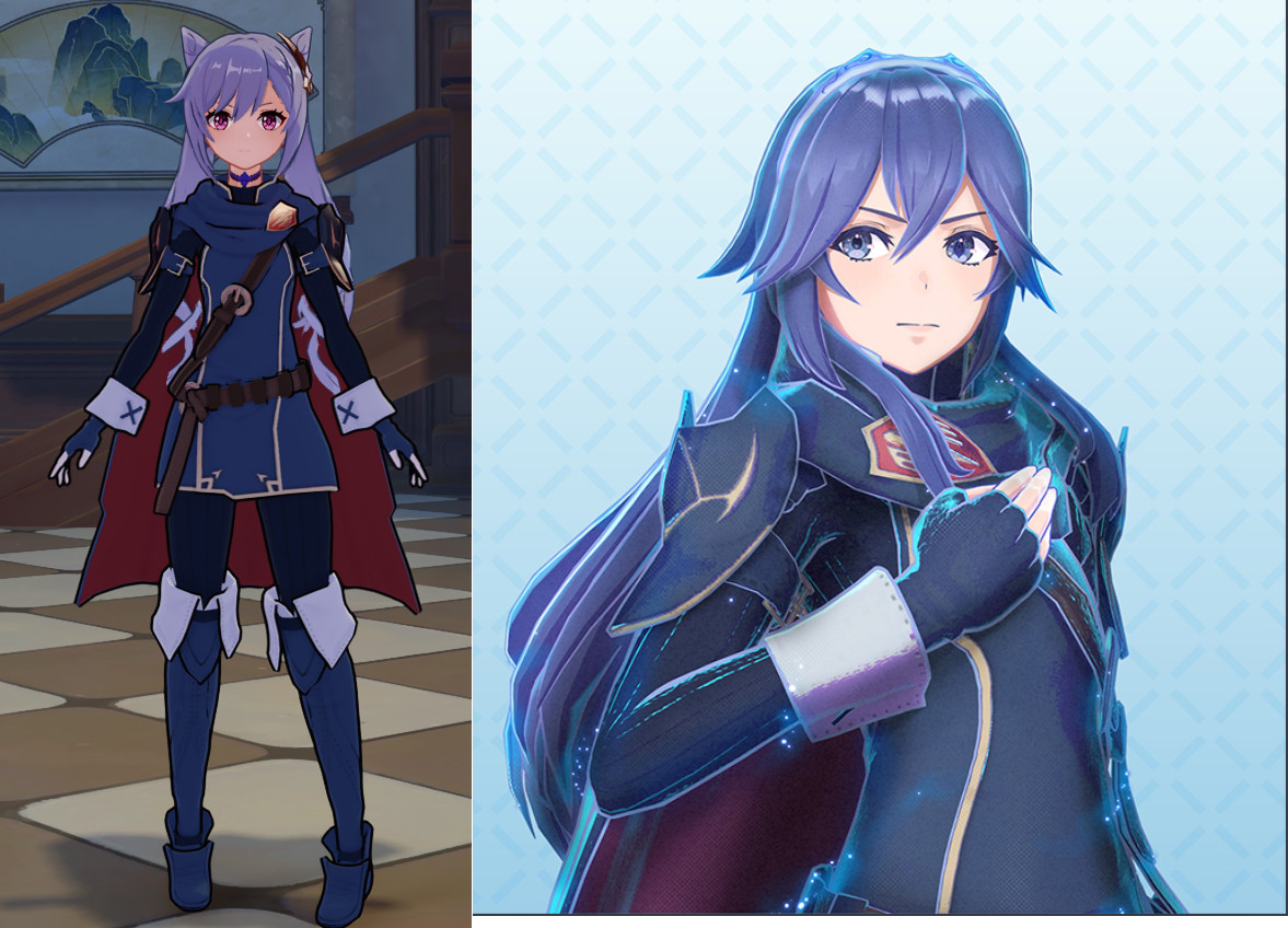 Keqing as Lucina (Fire Emblem)