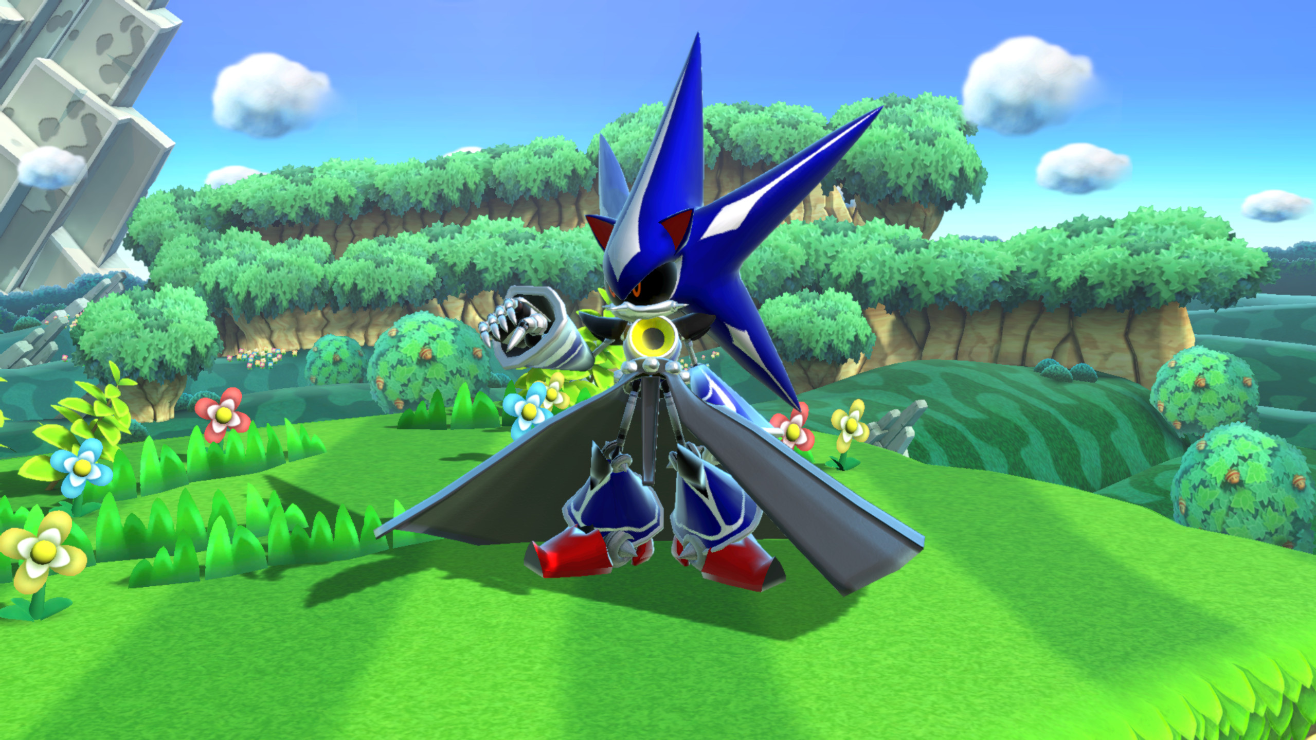 Sonic | Neo Metal Sonic over Mewtwo Mod for Super Smash Bros. Ultimate |  SSBU Mods, image size:2559x1439