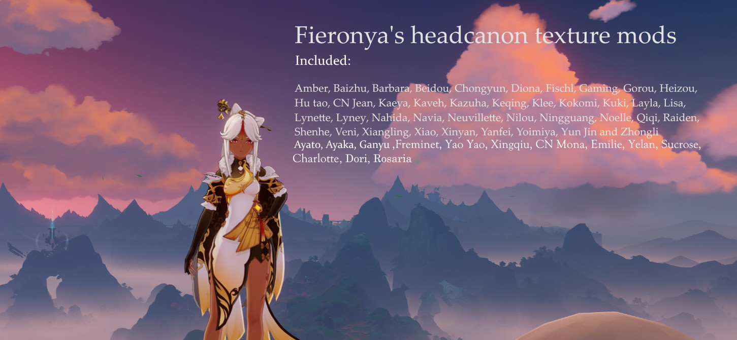 Fieronya's headcanon texture mods