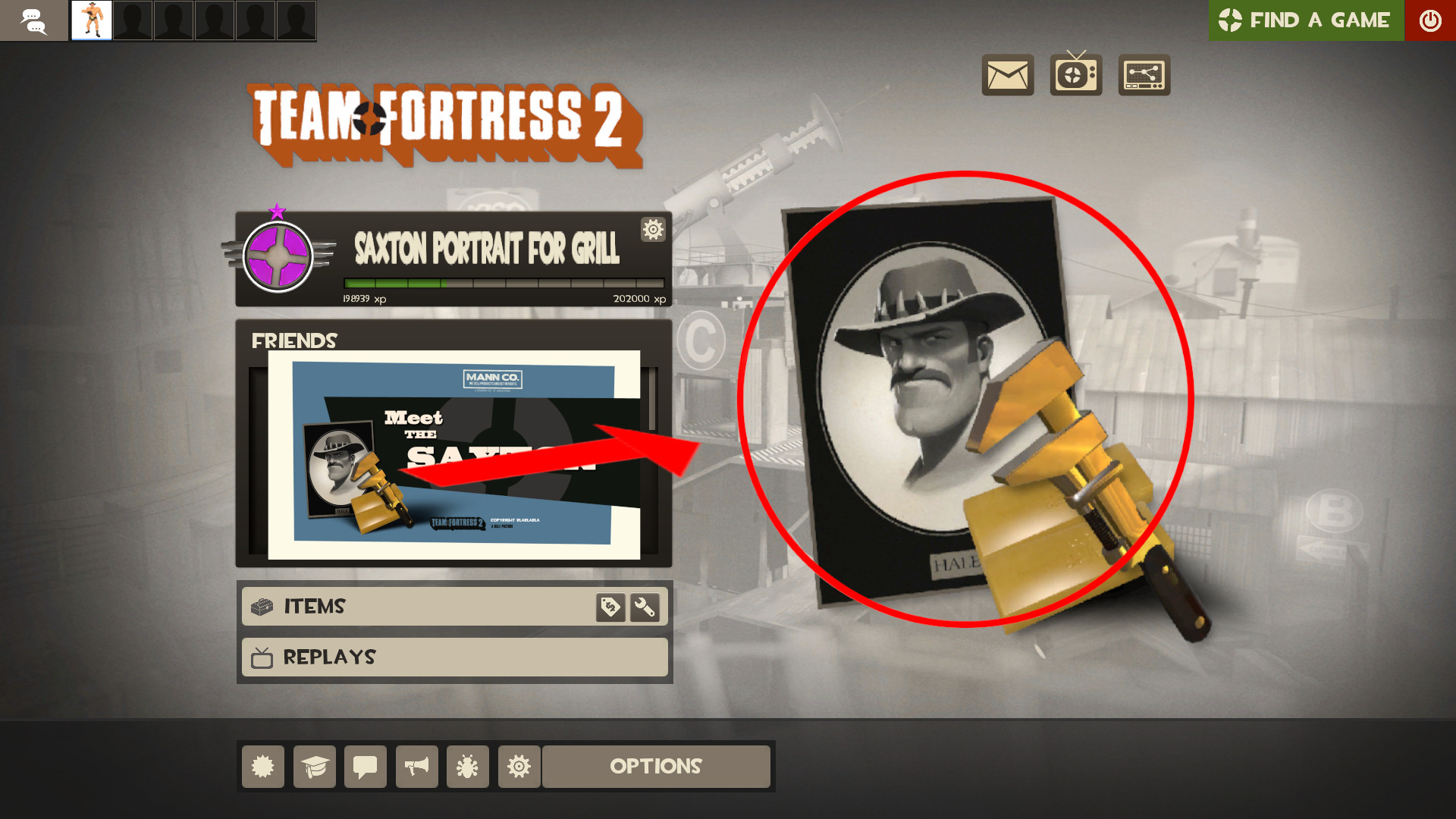 Saxton Portrait replacement for menu Grill