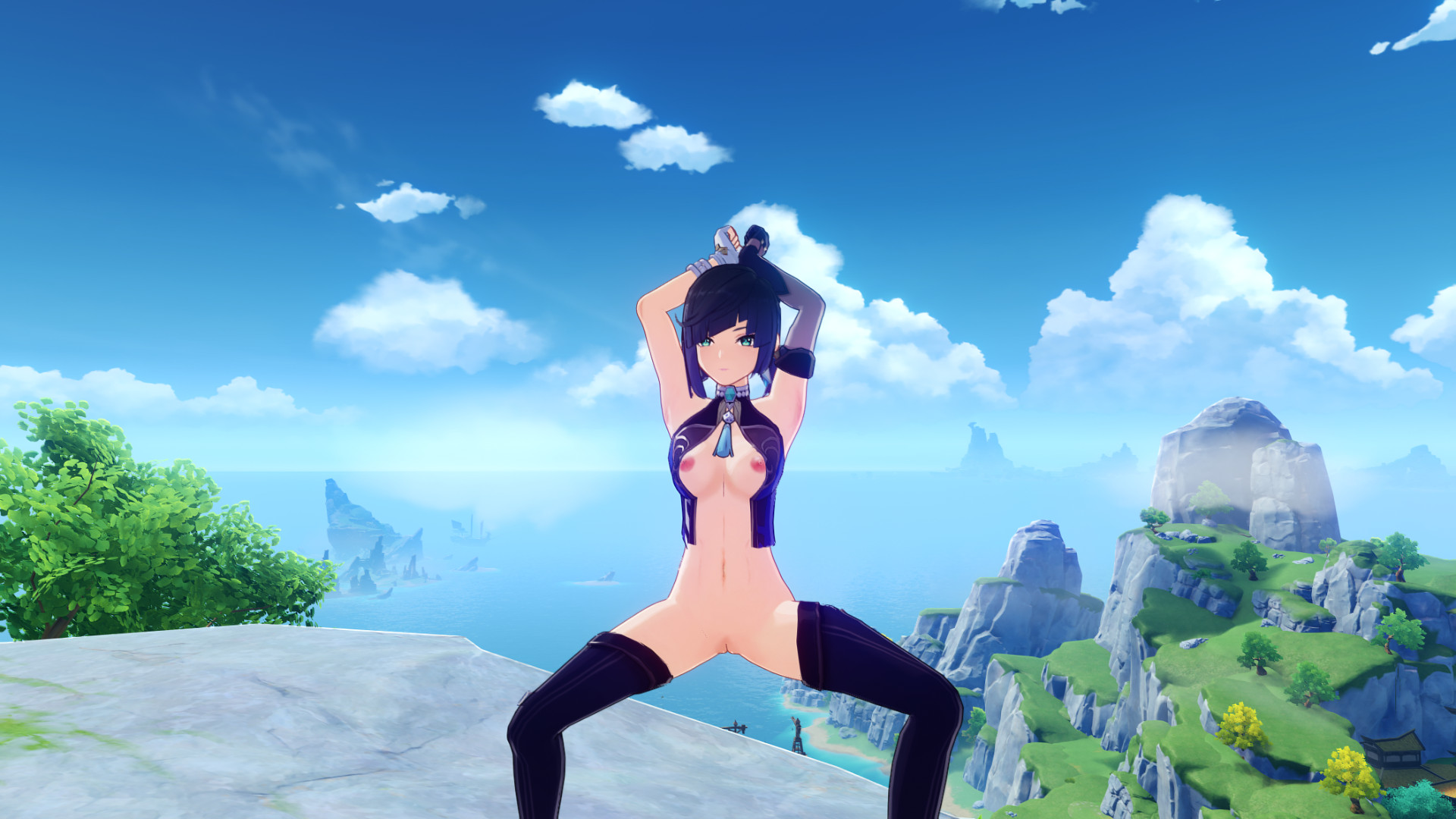 Yelan Showing Her Armpits