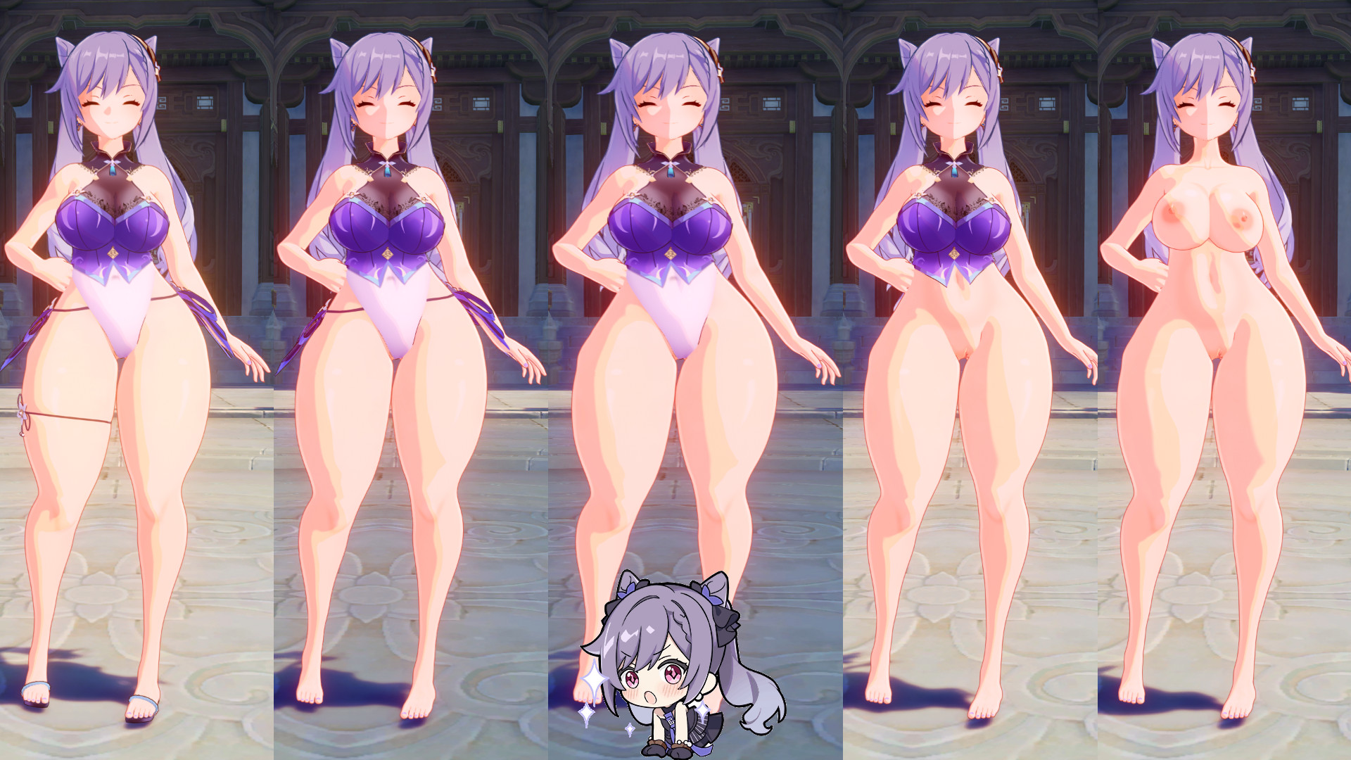 [LinSik] Thicc Keqing Swimsuit TM