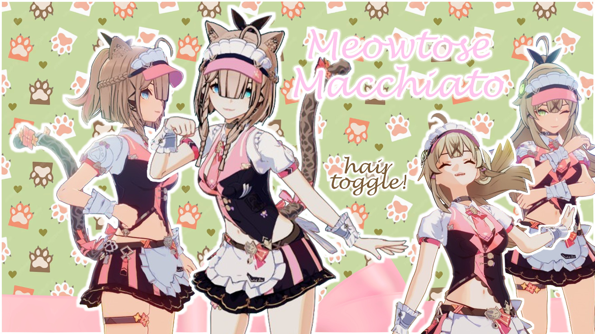 maid pardofelis + kirara + weapon + catbox