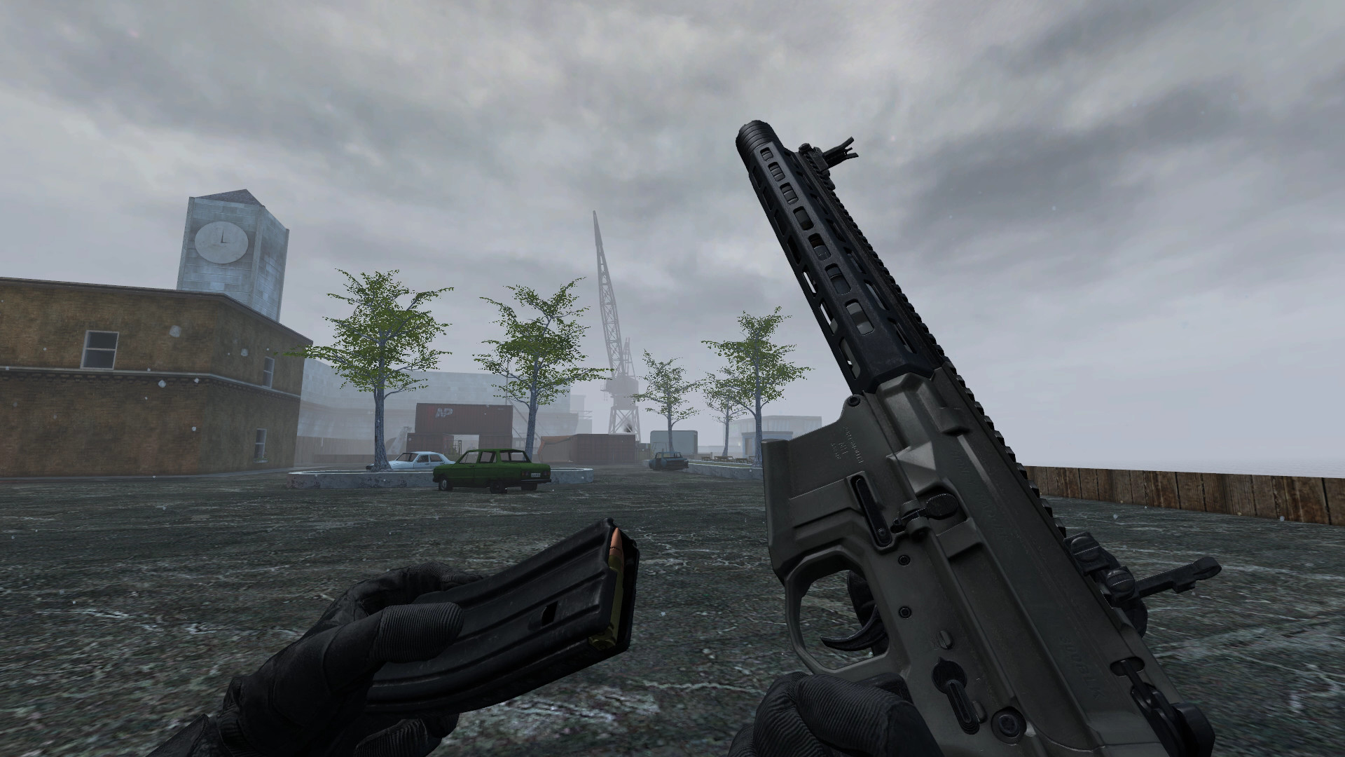 Honey Badger Chimera Rifle WZ for G8F and G9 - Daz Content by Loriel, image size:1920x1080