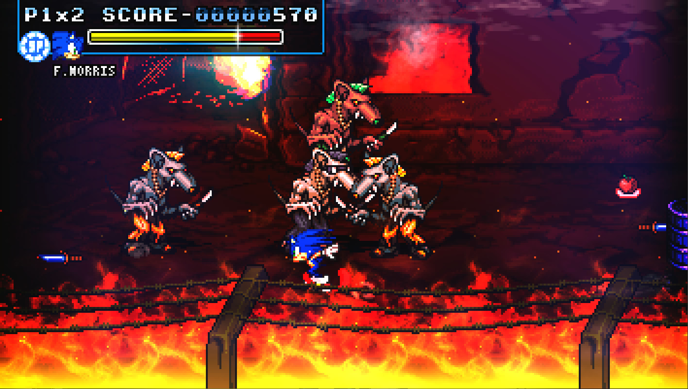 Sonic over F. Norris Mod for Fight'N Rage | FNR Mods