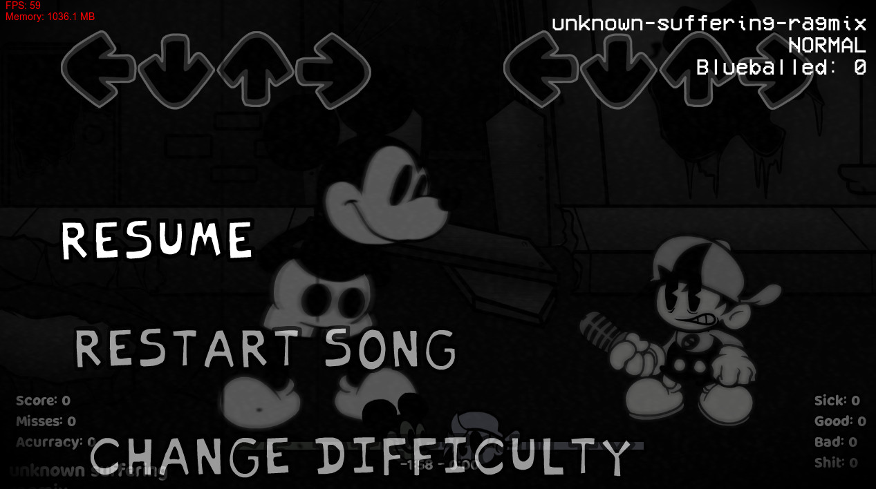 Fnf Rattled Unknown Suffering Ragmix Charted Mod for Friday Night Funkin' | FNF Mods