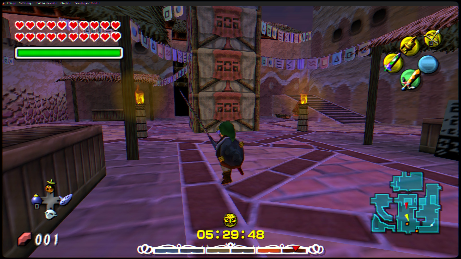 Majora's Mask no 2 Ship 2 Harkinian com HUD modificado