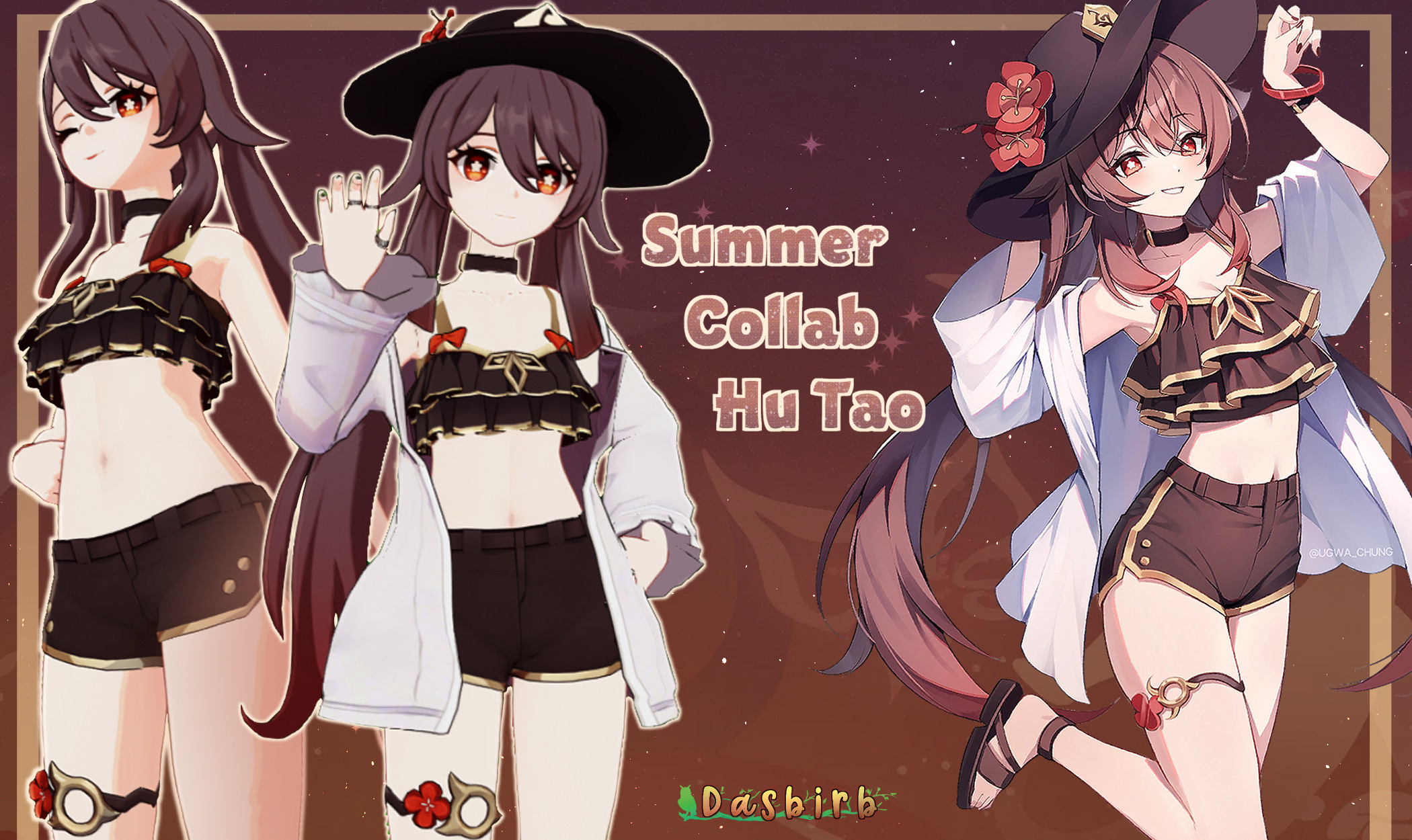 Hu Tao Summer Collab Outfit