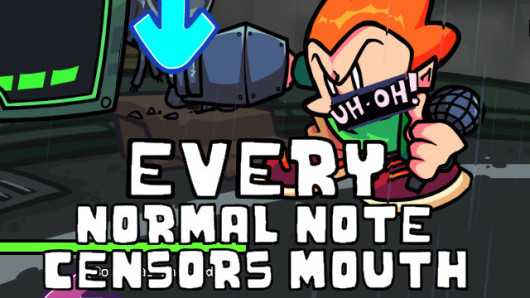 Playable Pico But Every Normal Note Censors Mouth