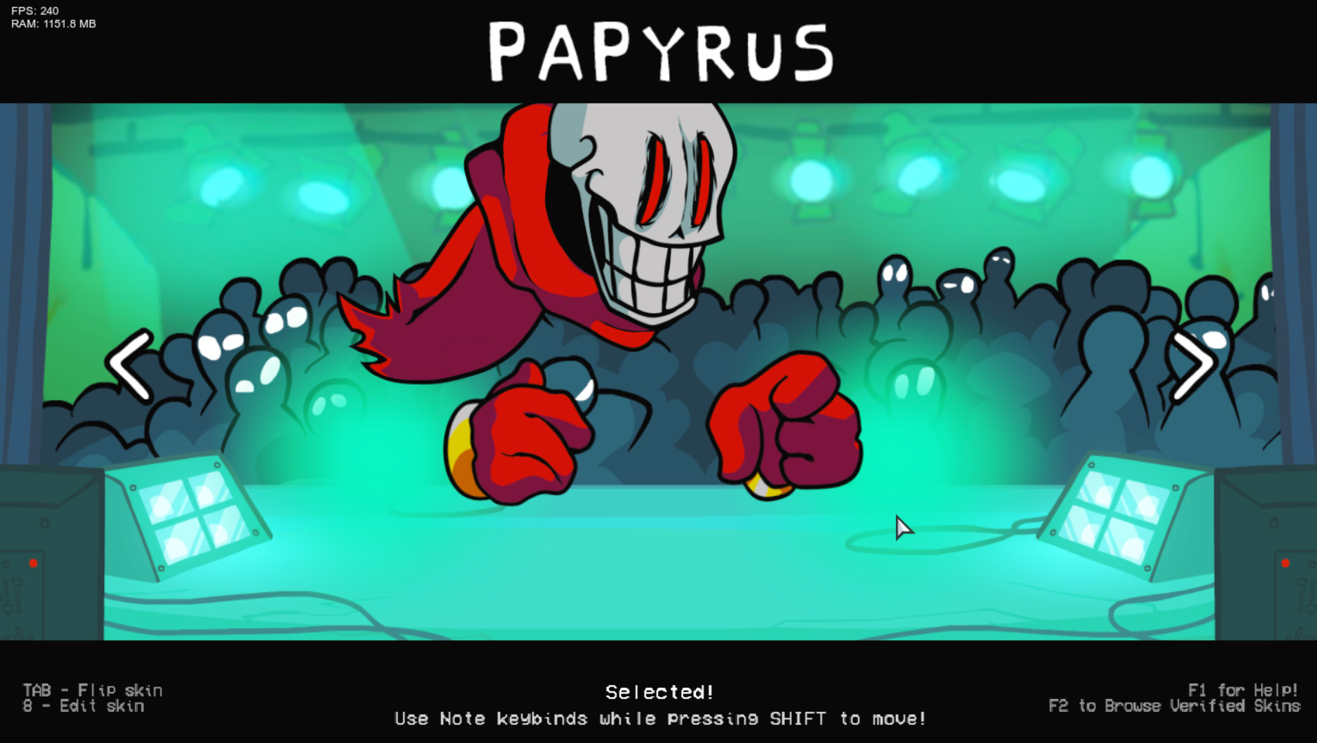 Playable Papyrus (Schizo) (Psych online)