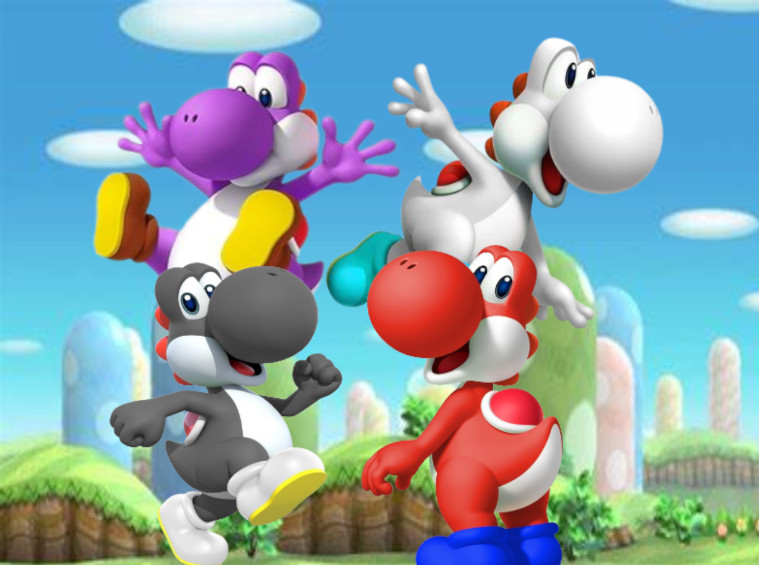 Different Yoshi Colors New Super Mario Bros. Wii Mods