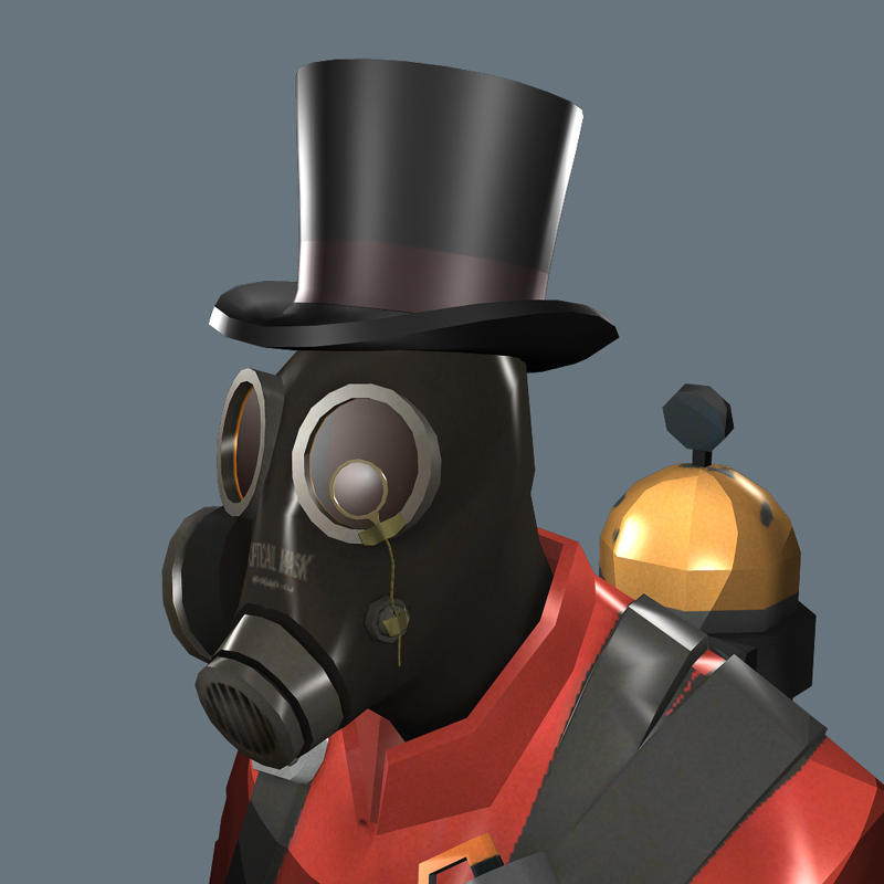 Pyro's Top Hat + Monocle. 