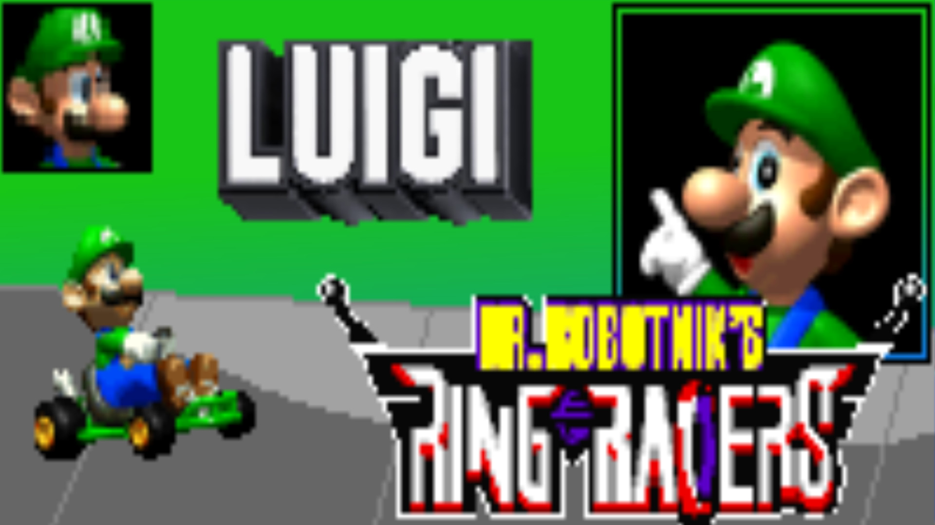 MK64 Luigi in Ring Racers Mod for Dr. Robotnik's Ring Racers | DRRR Mods