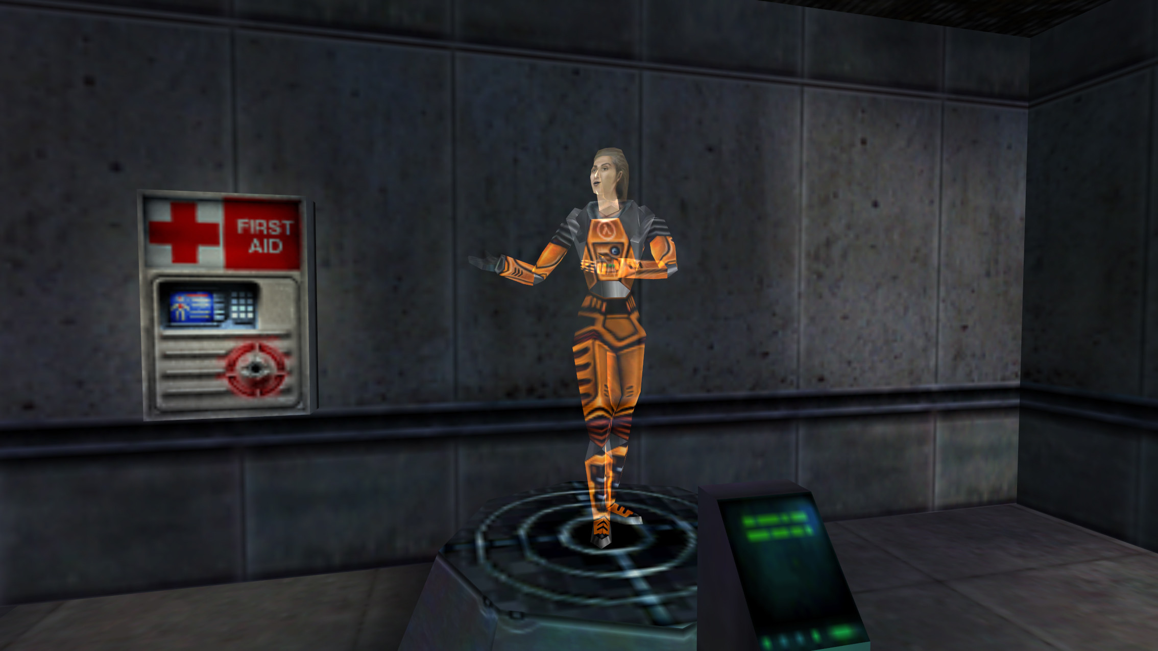 Hazard Course with animated hologram announcements [Half-Life] [Mods]