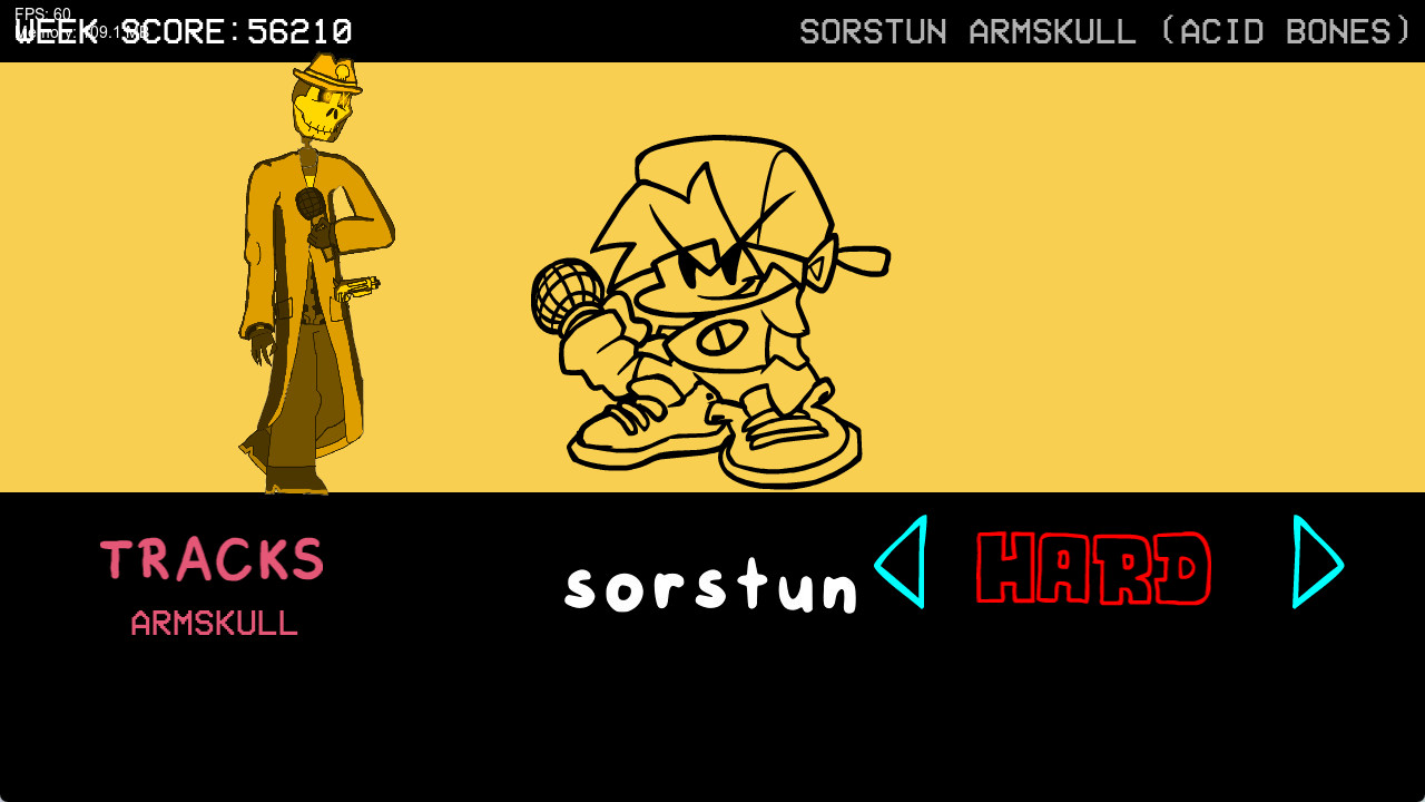 fnf vs sorstun armskull(acid bones)
