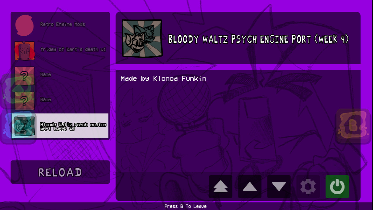 Bloody Waltz psych engine port (week 4)