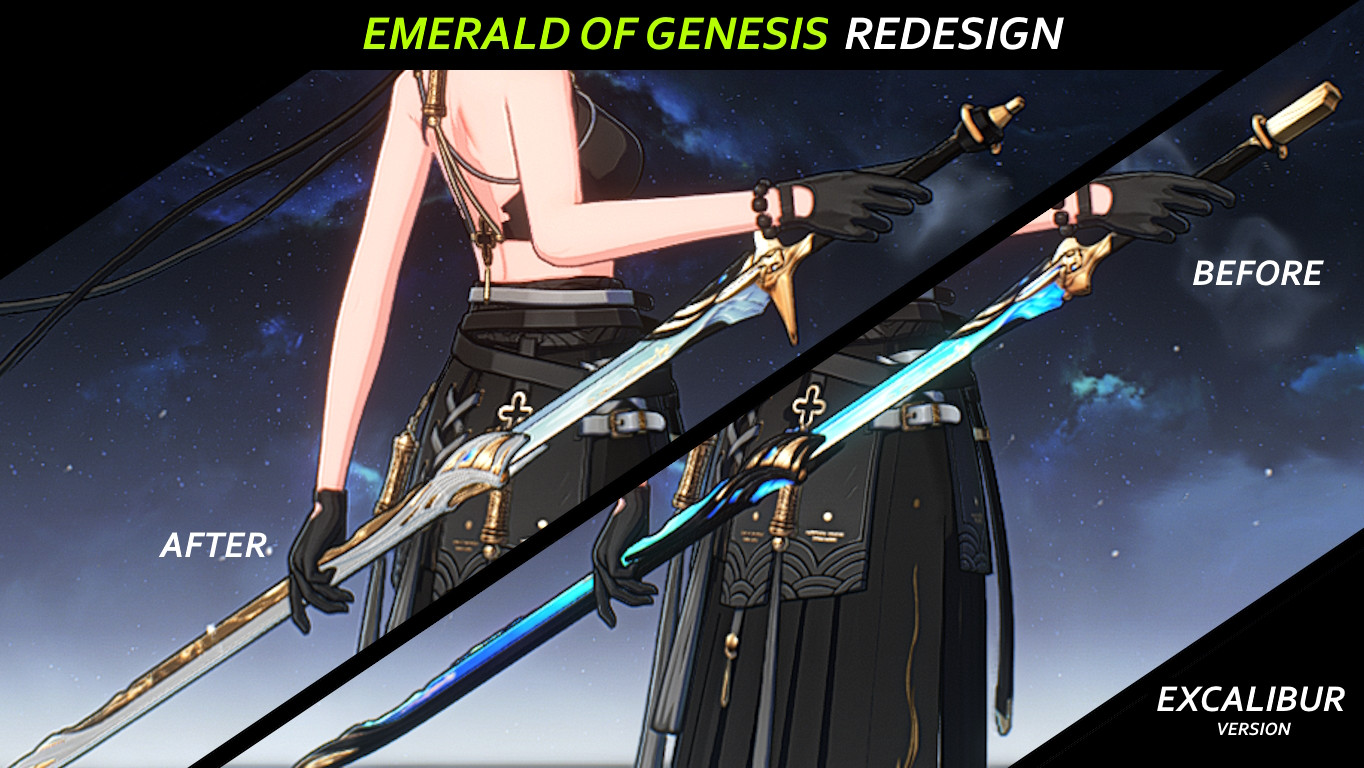 Emerald of Genesis Redesign | Excalibur [Wuthering Waves] [Mods]