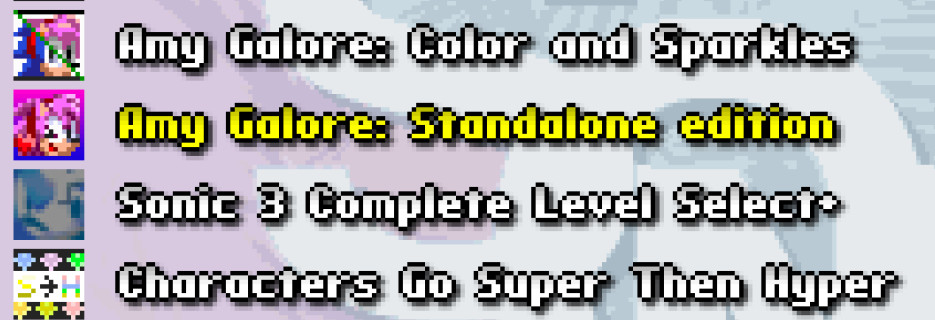 Amy Galore: Color and Sparkles Mod for Sonic 3 A.I.R. | S3AIR Mods