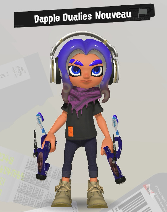 Lebron James face on Dapple Nouveau Mod for Splatoon 3 | Splatoon 3 Mods