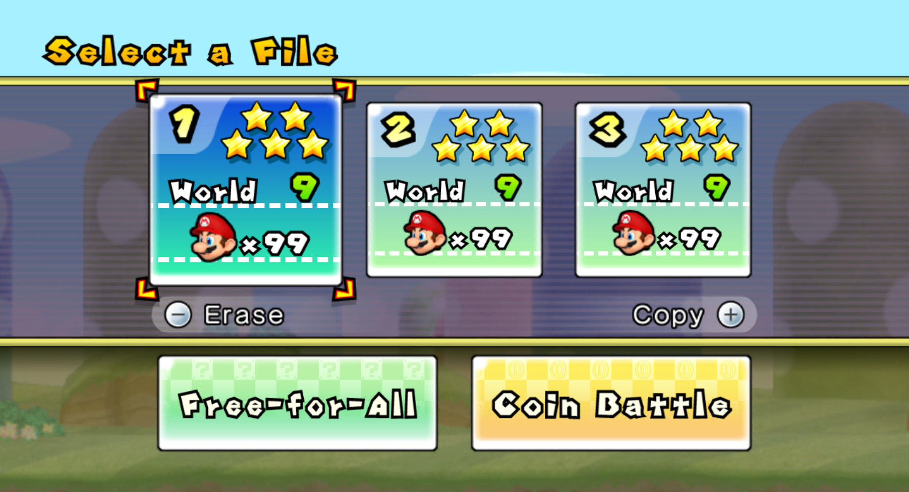 New Super Mario Bros. Wii 100 Save File New Super Mario Bros. Wii Mods