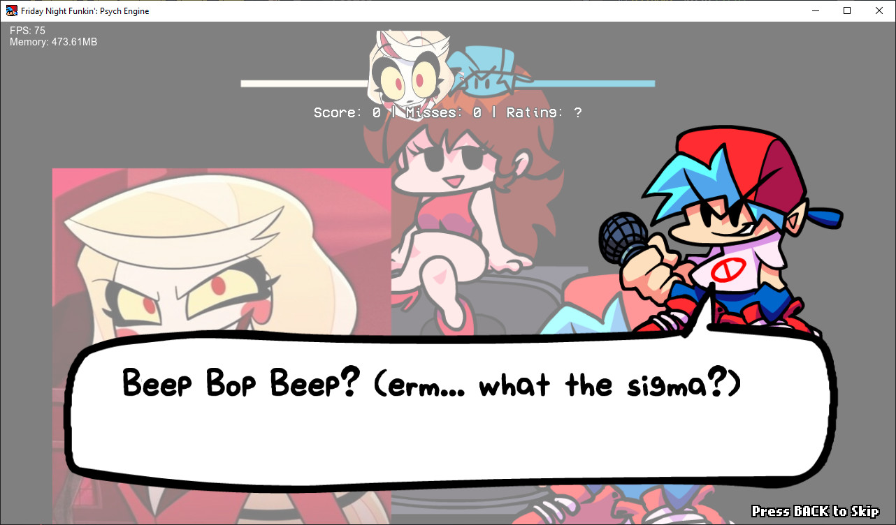 It starts with sorry (Hazbin hotel) Playable chart
