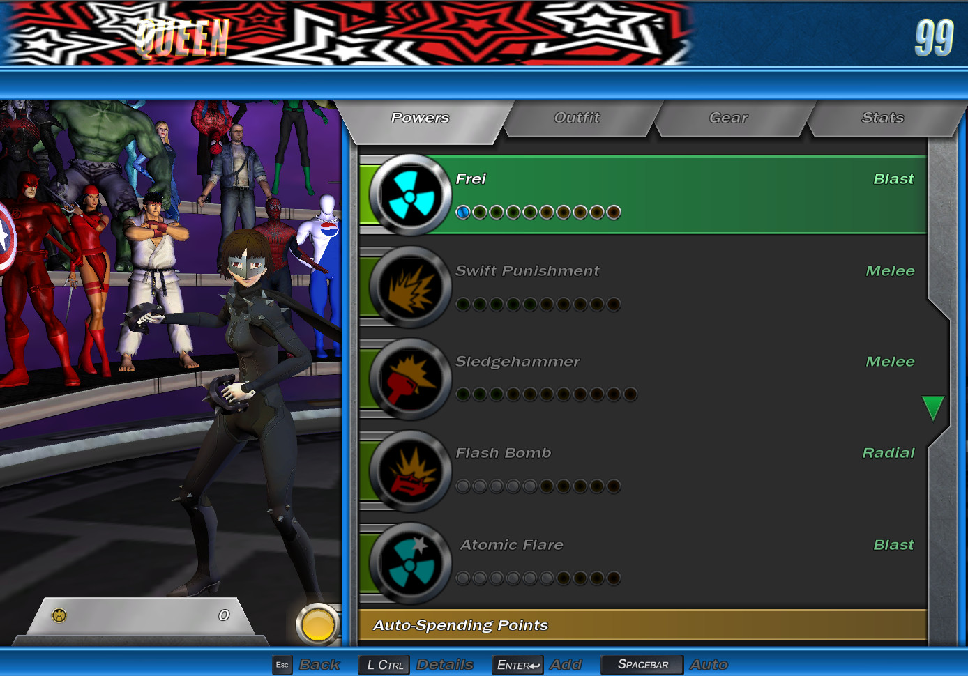 Makoto Niijima / Queen (Persona 5) [Marvel: Ultimate Alliance] [Mods]