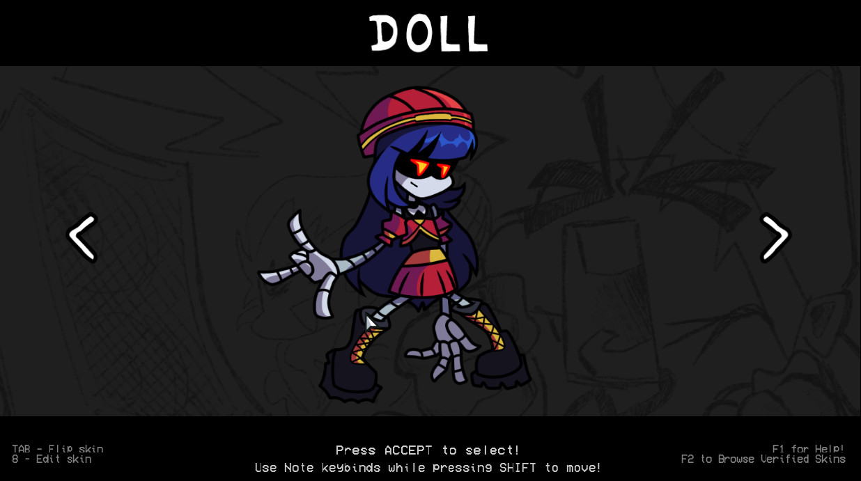 Doll (Murder Drones) Skin for Psych Engine Online