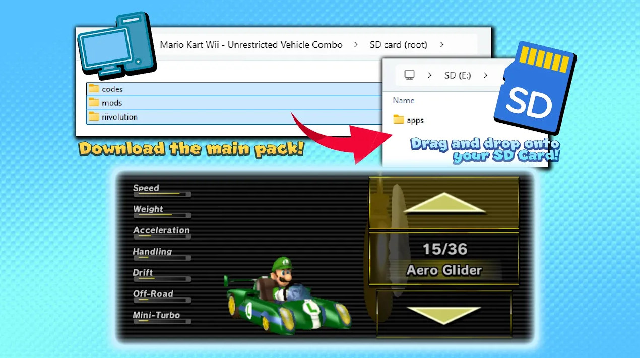 Unrestricted Vehicle Combo [Mario Kart Wii] [Mods]