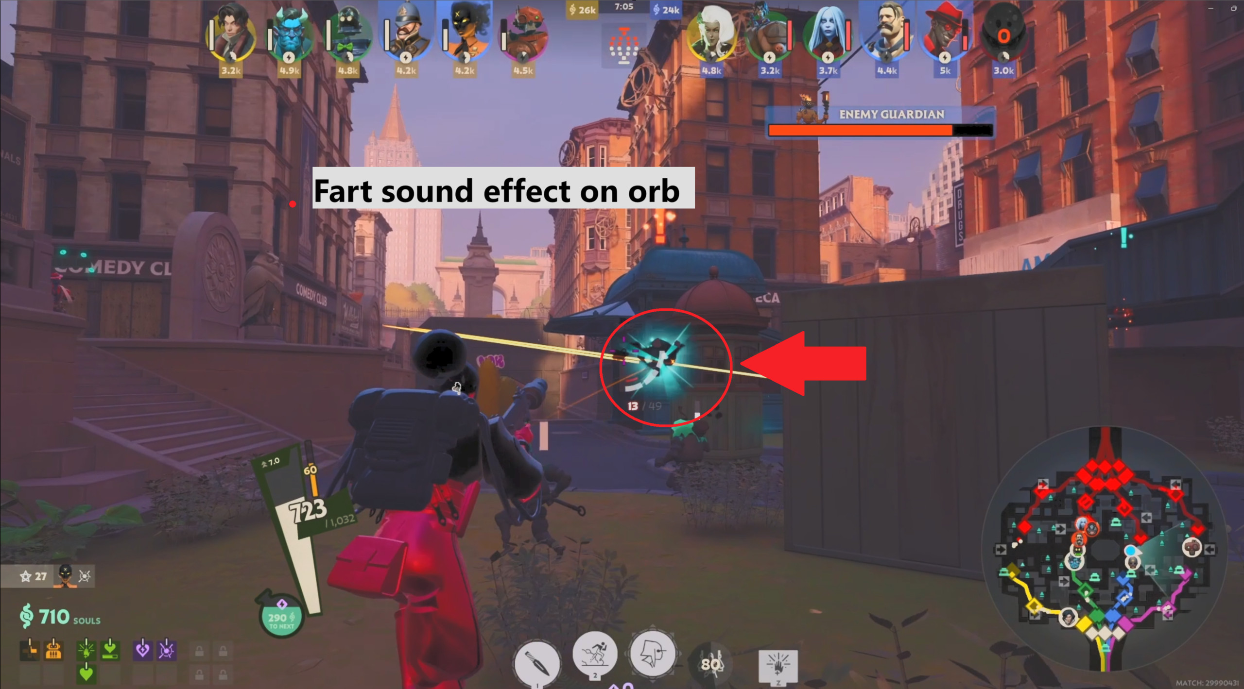 Fart sound effect on orb decline|Mod