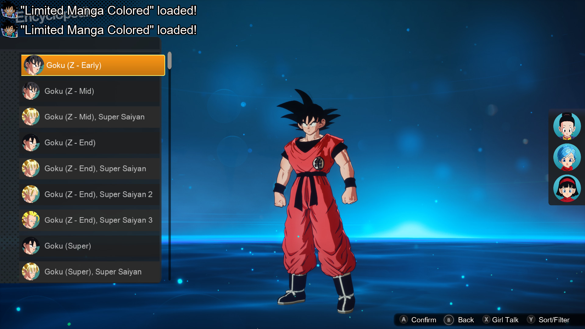 Limited Colored Manga Goku - DBColorZ Mod for Dragon Ball: Sparking ...