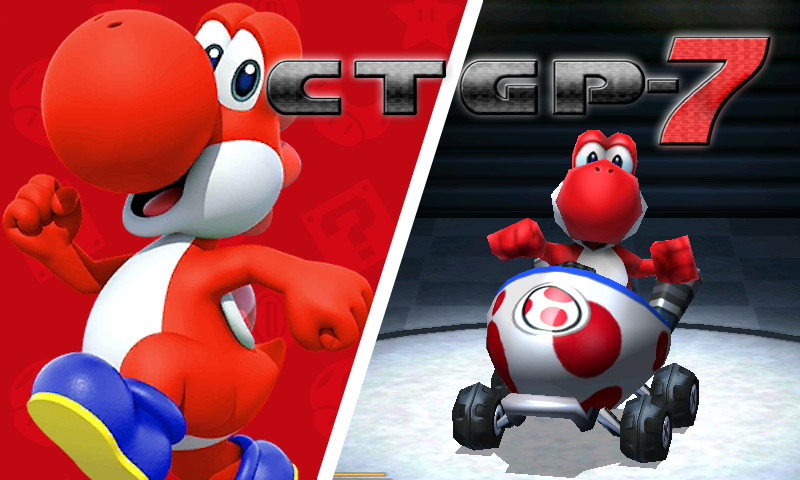 yosshi　③ Red Yoshi + Red Egg 1 Mod for Mario Kart 7 | MK7 Mods