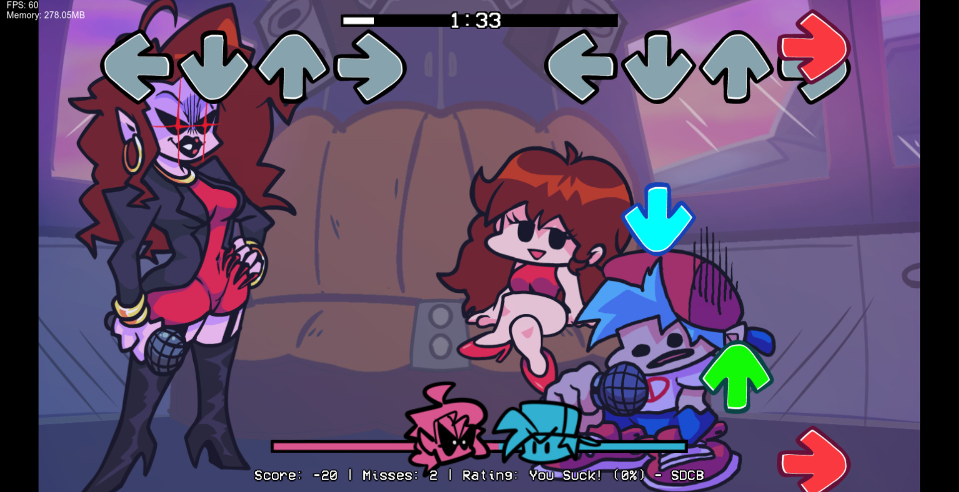 My recreation of the Mom stage