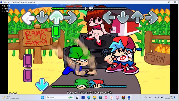 dave and bambi but 3d notes Mod for Friday Night Funkin' | FNF Mods