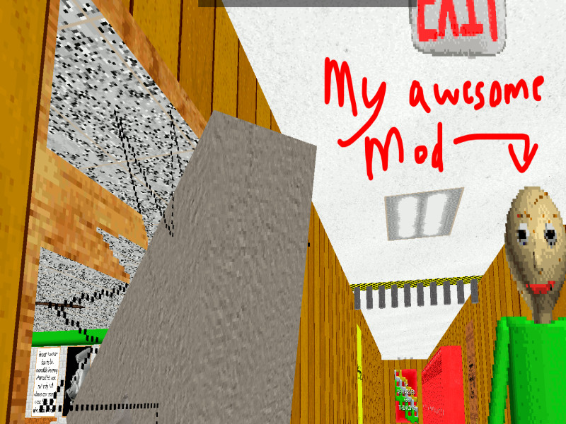 (0.10.X) my awesome mod Mod for Baldi's Basics | Baldi Mods