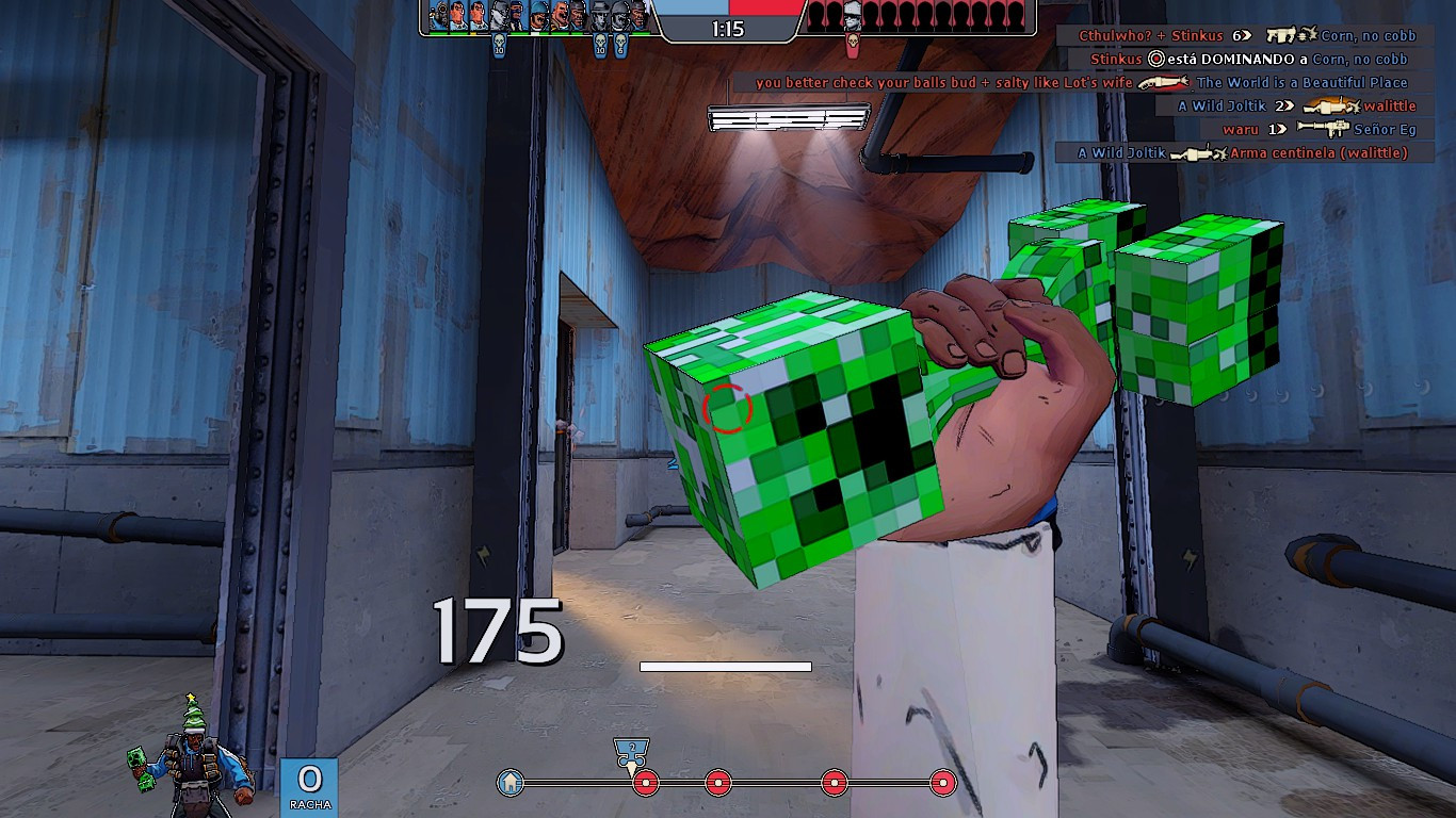 Caber to Minecraft's creeper for casual
