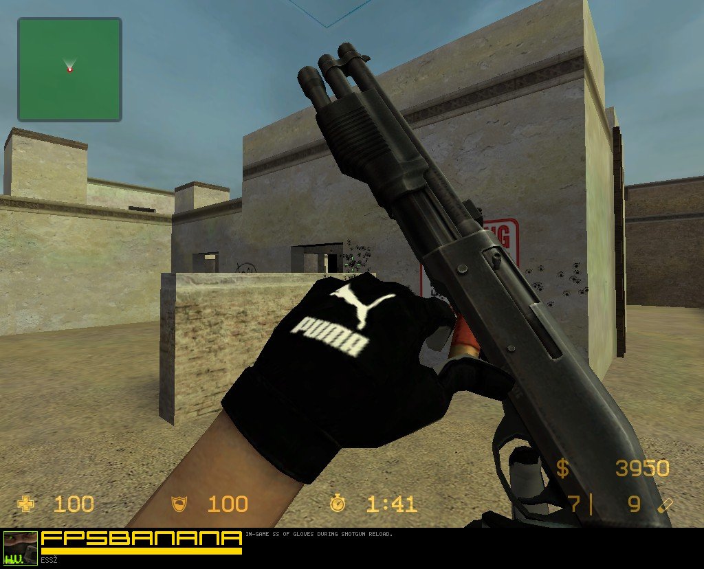 Puma Full Hand Gloves [CounterStrike Source] [Mods]