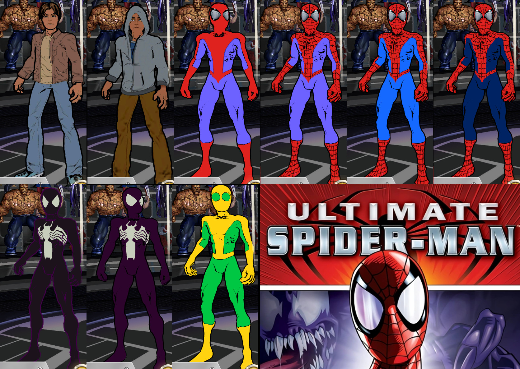 USM Game- Spider-Man Skin Pack Mod for Marvel: Ultimate Alliance | MUA Mods