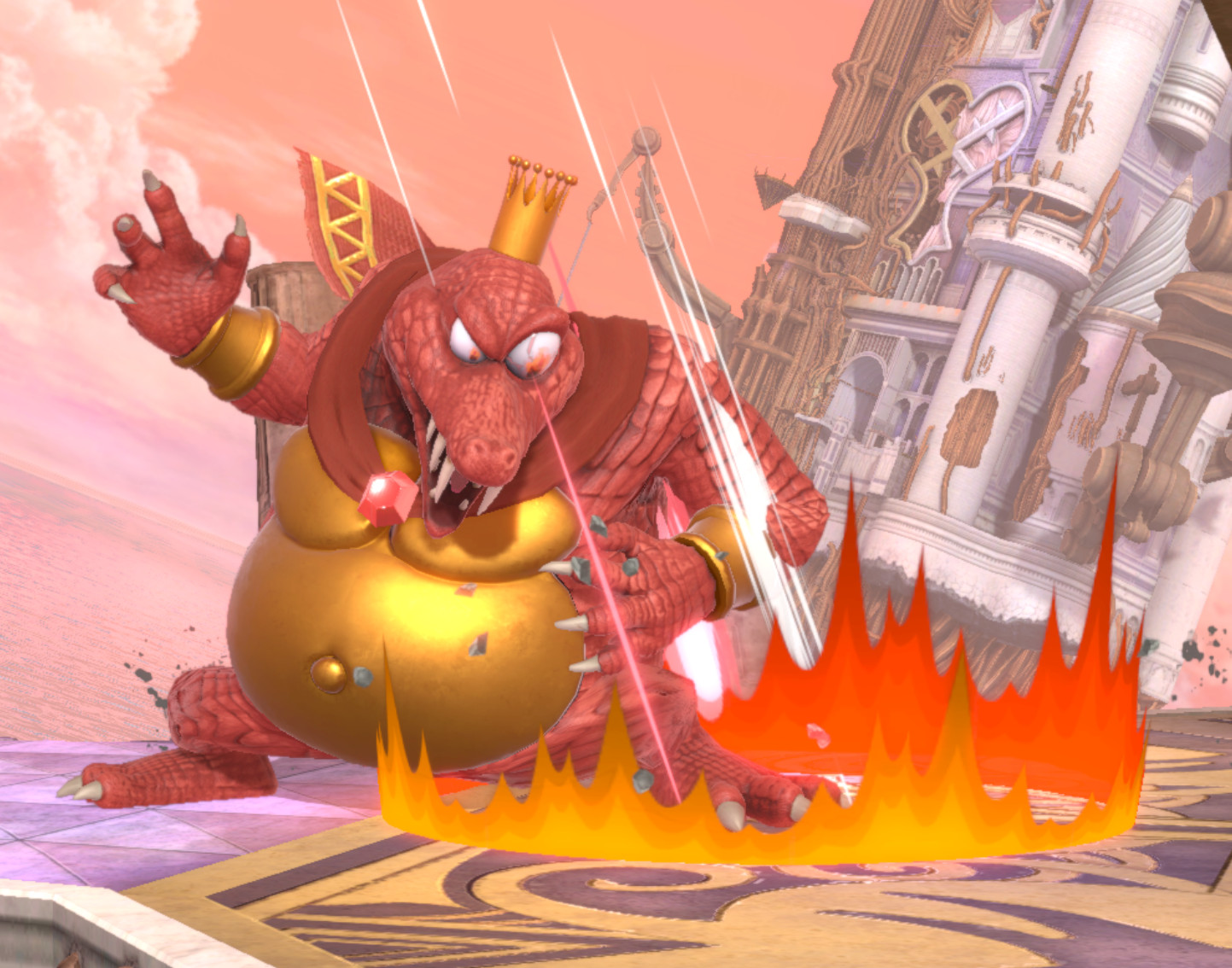 ARK K. Rool (fire recolor + effects) Mod for Super