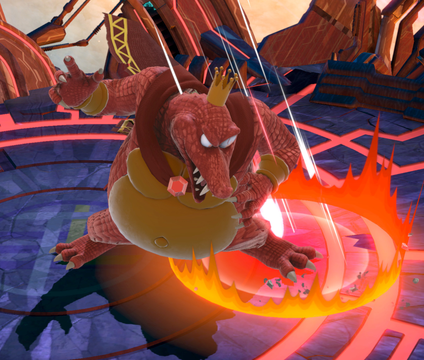 ARK K. Rool (fire recolor + effects) Mod for Super