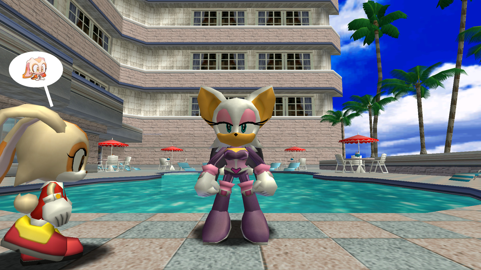 In Game Rouge Model Rouge the Bat (Dreamcast Style) Mod for Sonic Adventure DX | SADX Mods