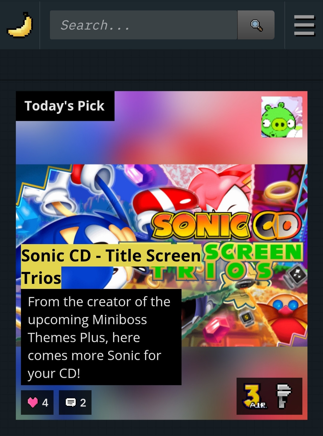 Sonic CD - Title Screen Trios Mod for Sonic 3 A.I.R. | S3AIR Mods