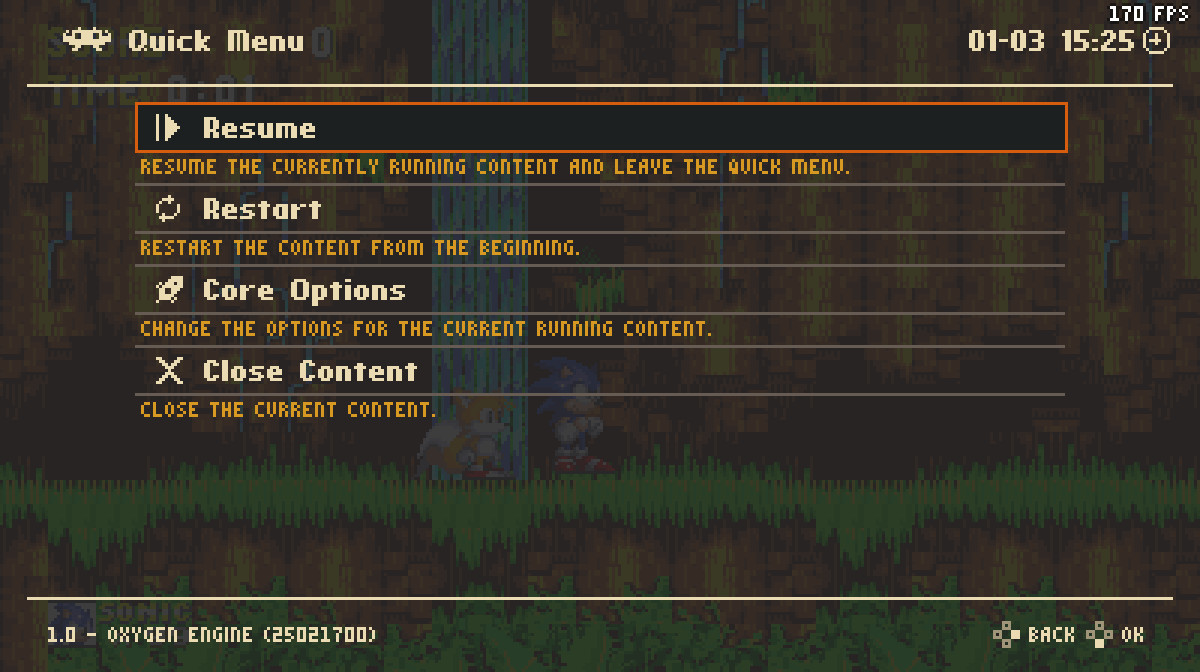 RetroArch Quick Menu Mod for Sonic 3 A.I.R. | S3AIR Mods