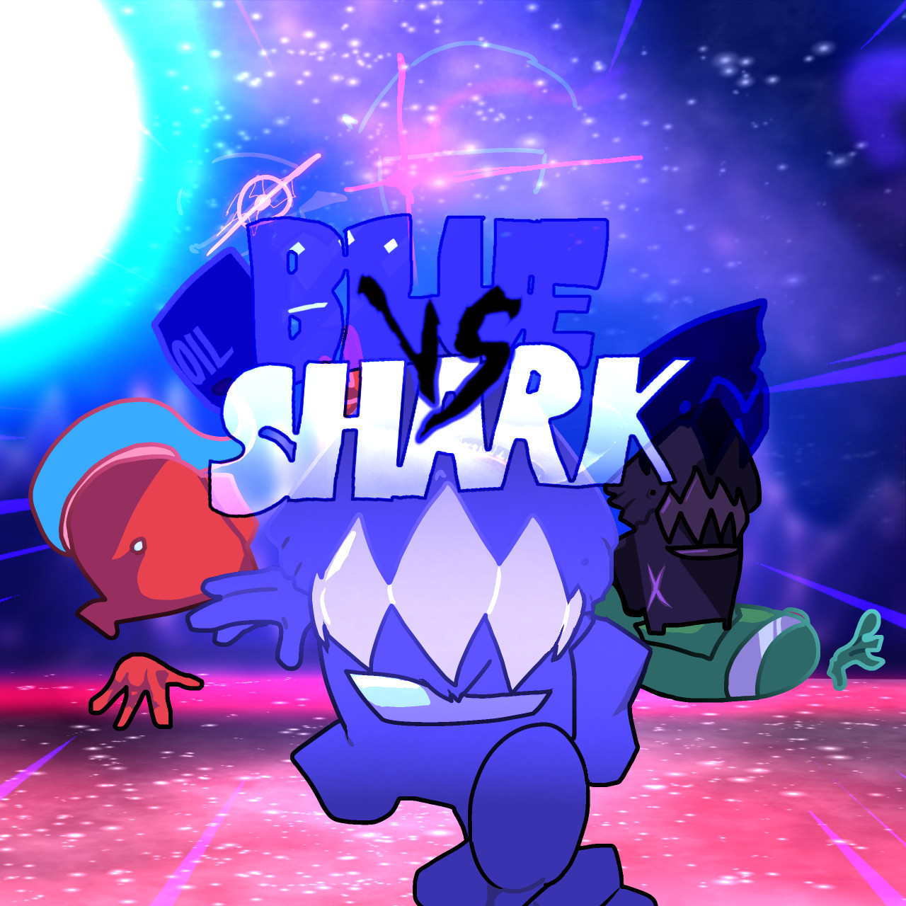 vs blue shark demo