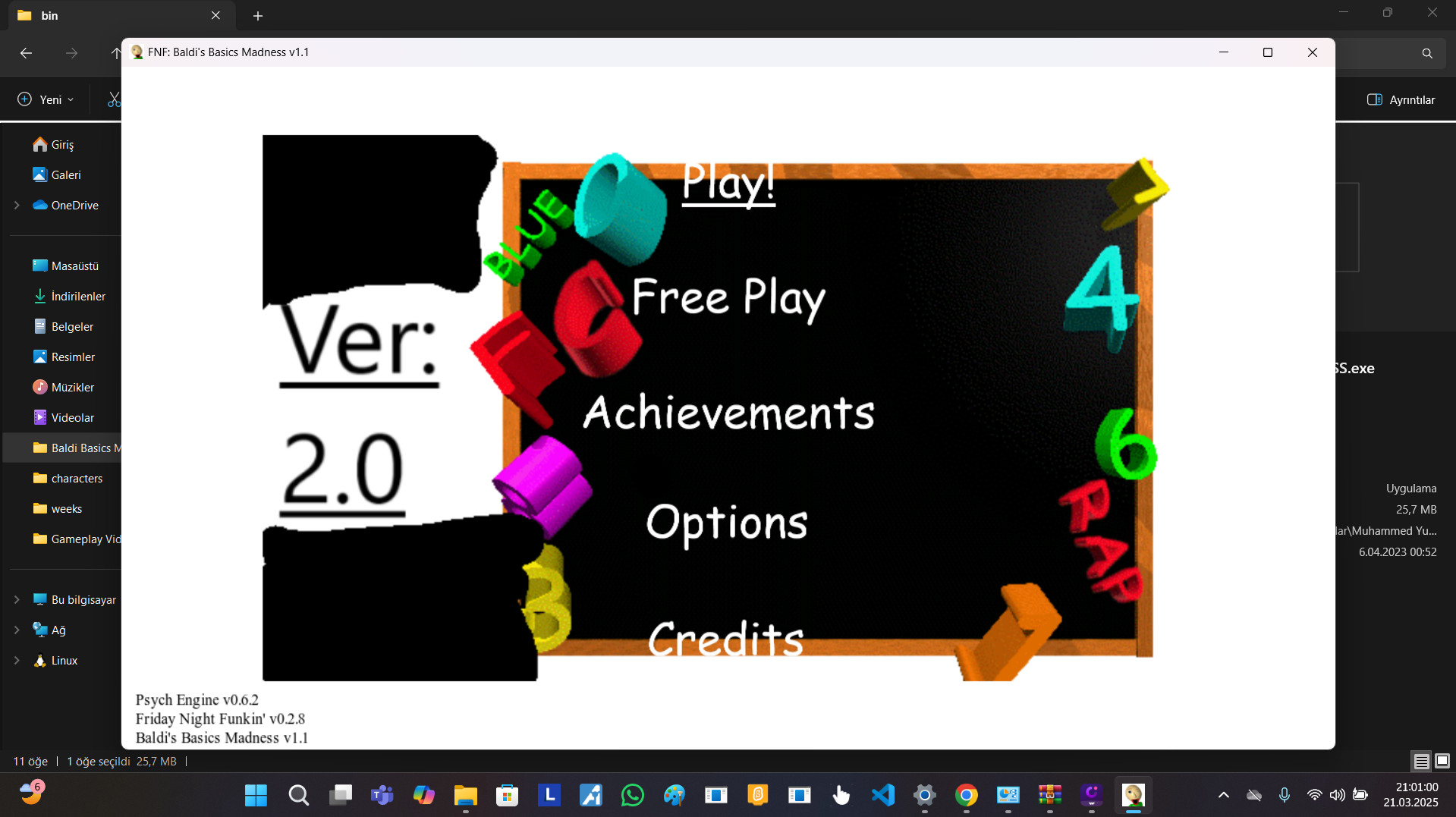 Baldi Basics Madness V2.0 (Fan Yapımı)
