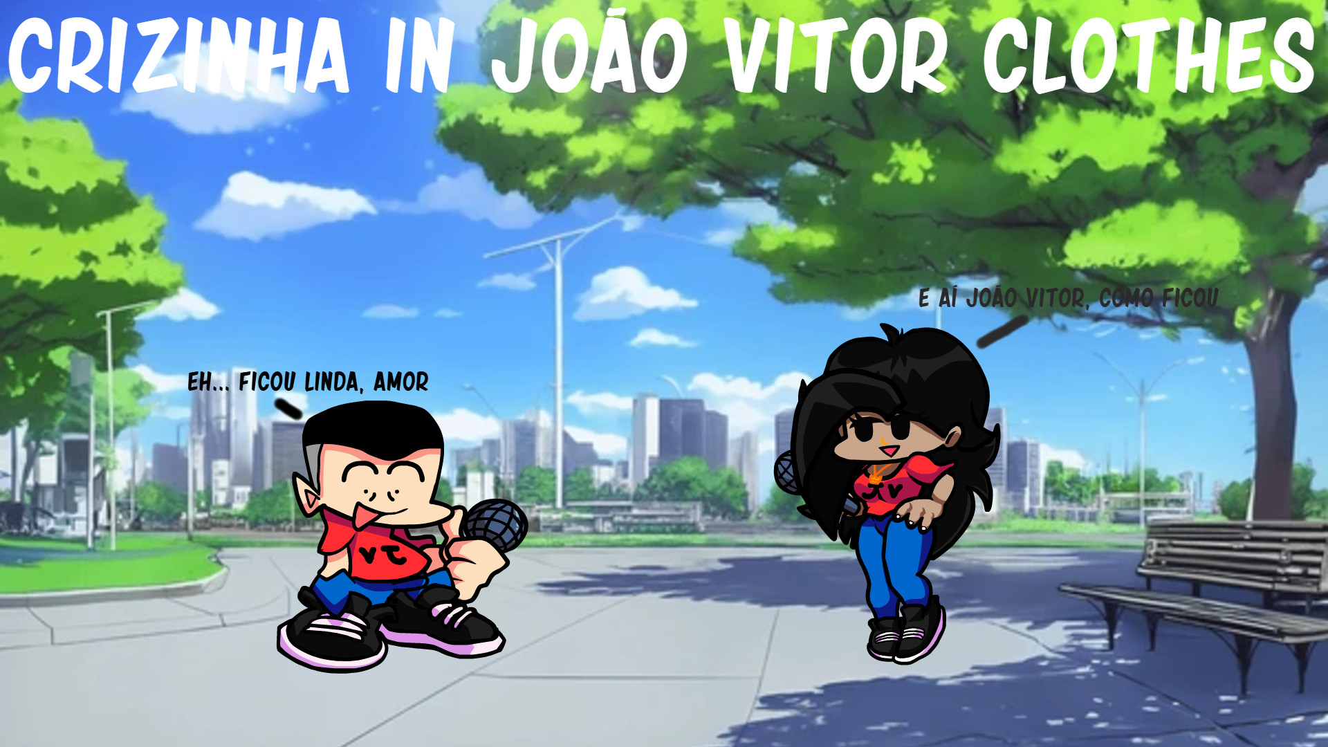 Crizinha In João Vitor Clothes + FLA