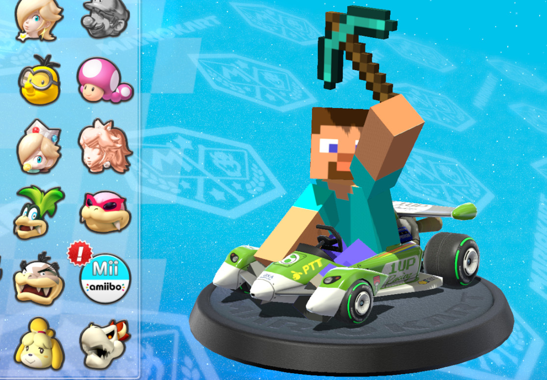 Minecraft & Mario Kart 8 Deluxe ソフトのみ Mario Kart 8 Duluxe - All Minecraft Special Map With Mario
