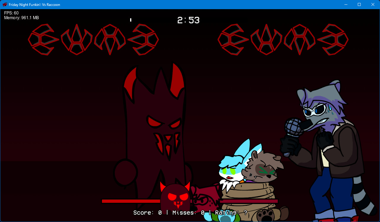 Vs Raccoon (Cancelled 2022 Build) Mod for Friday Night Funkin' | FNF Mods