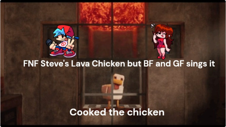 FNF Minecraft Steve's Lava Chicken Cover