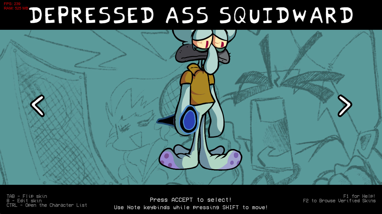 Another Squidward Skin Pack For Psych Online