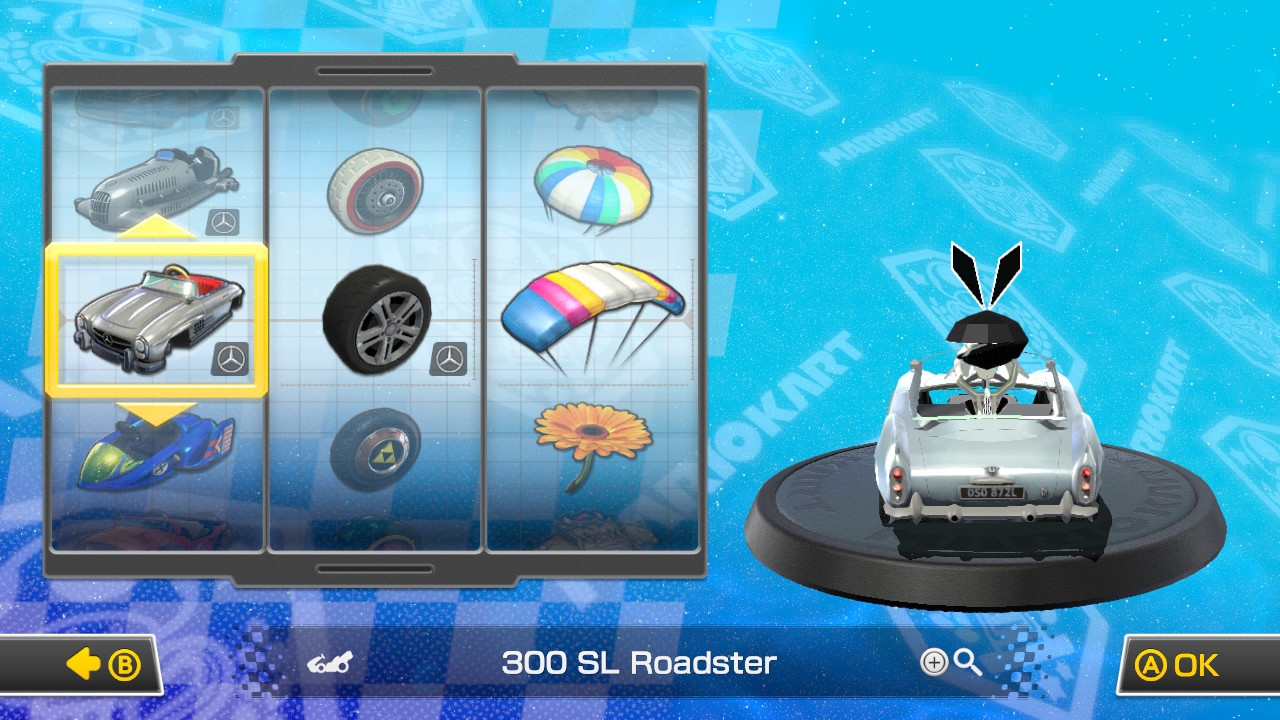 Finn McMissile over 300 SL Roadster Mod for Mario Kart 8 | MK8 Mods